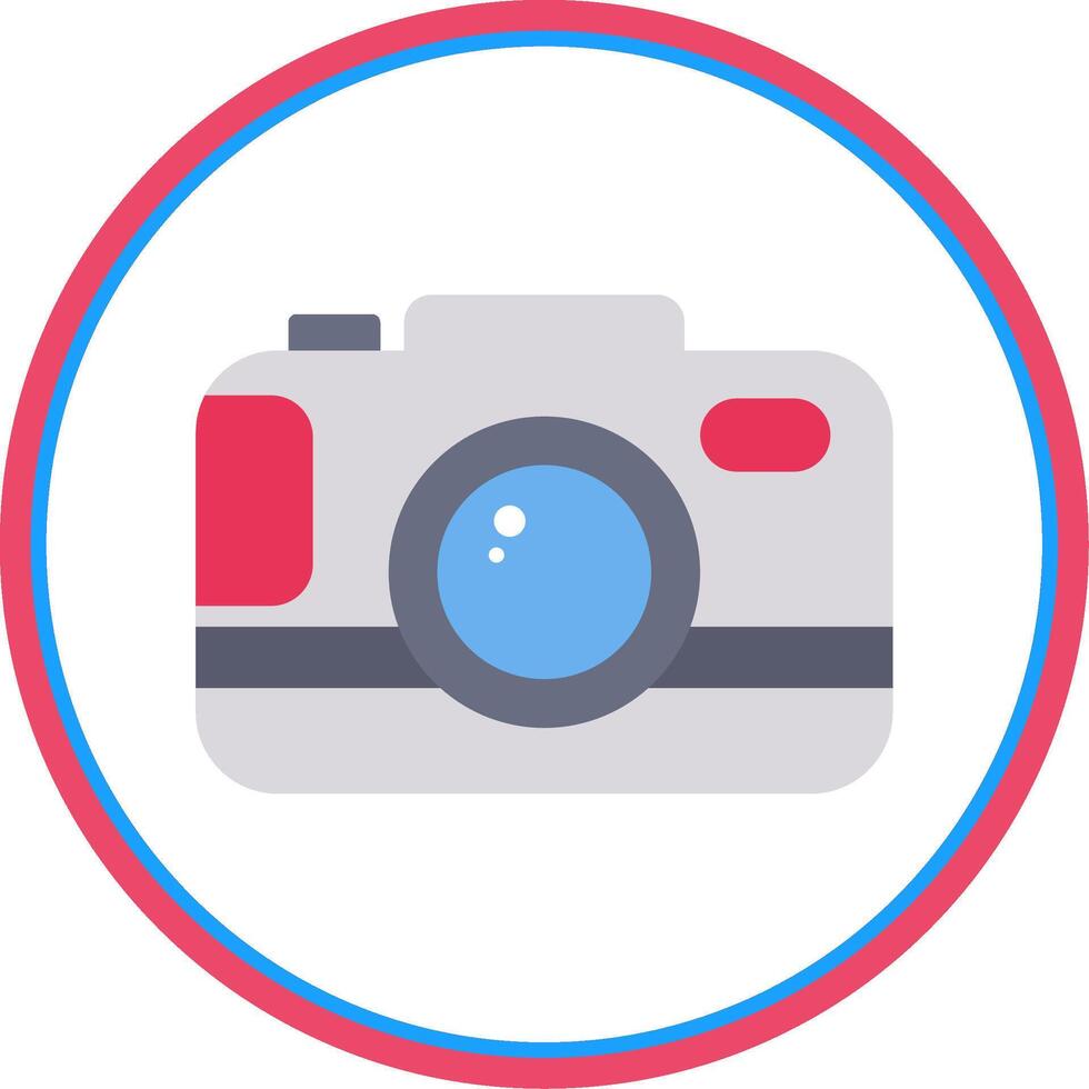 Camera Flat Circle Icon vector