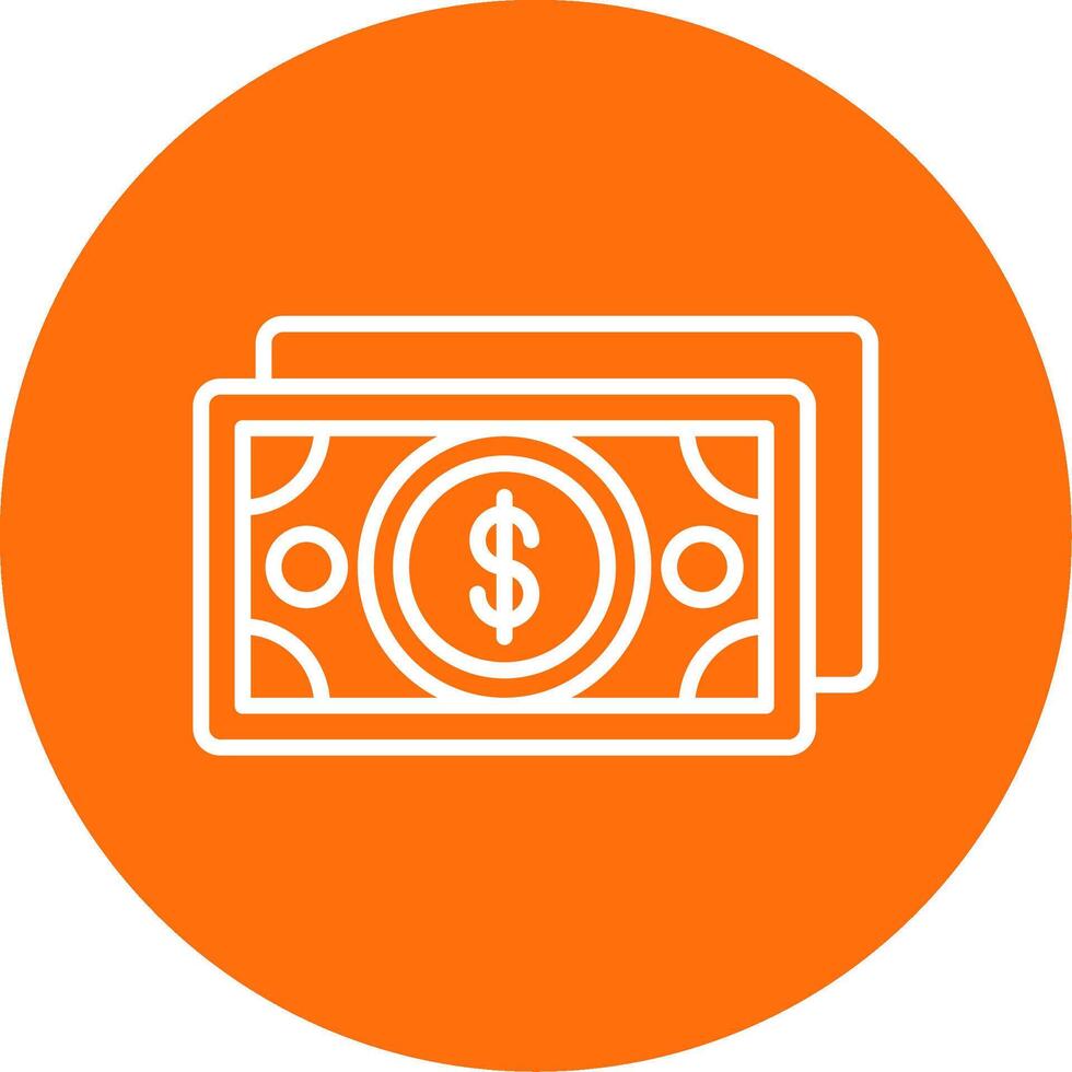 Money Multi Color Circle Icon vector