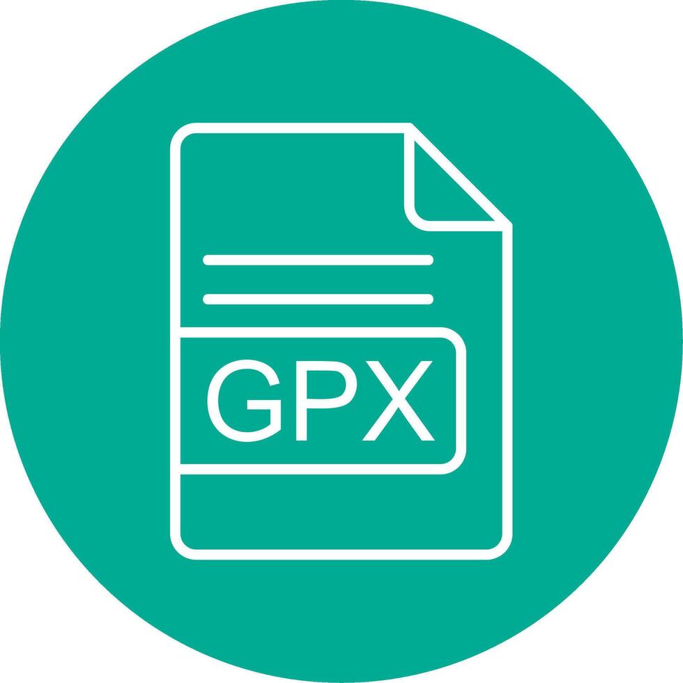 GPX File Format Multi Color Circle Icon vector