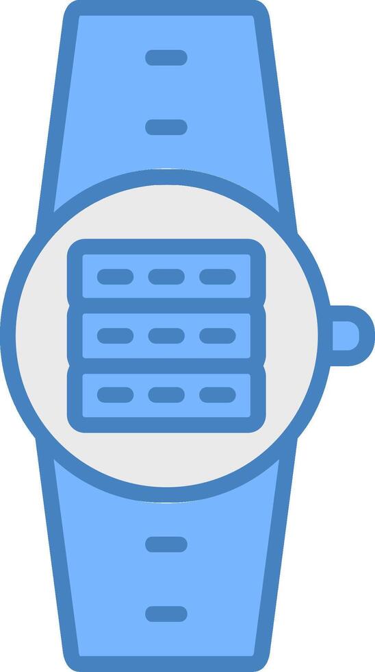 Server Line Filled Blue Icon vector