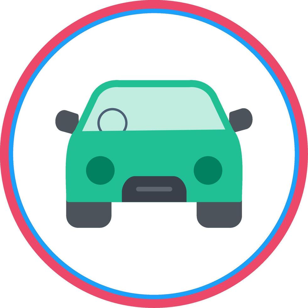 Car Flat Circle Icon vector