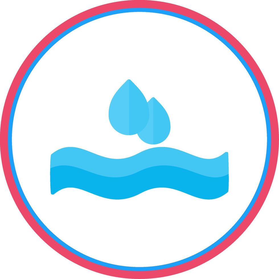 Water Drop Flat Circle Icon vector