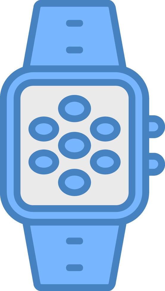 Apps Line Filled Blue Icon vector