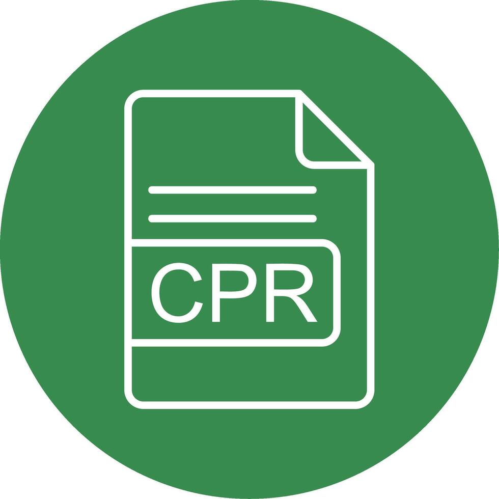 CPR File Format Multi Color Circle Icon vector