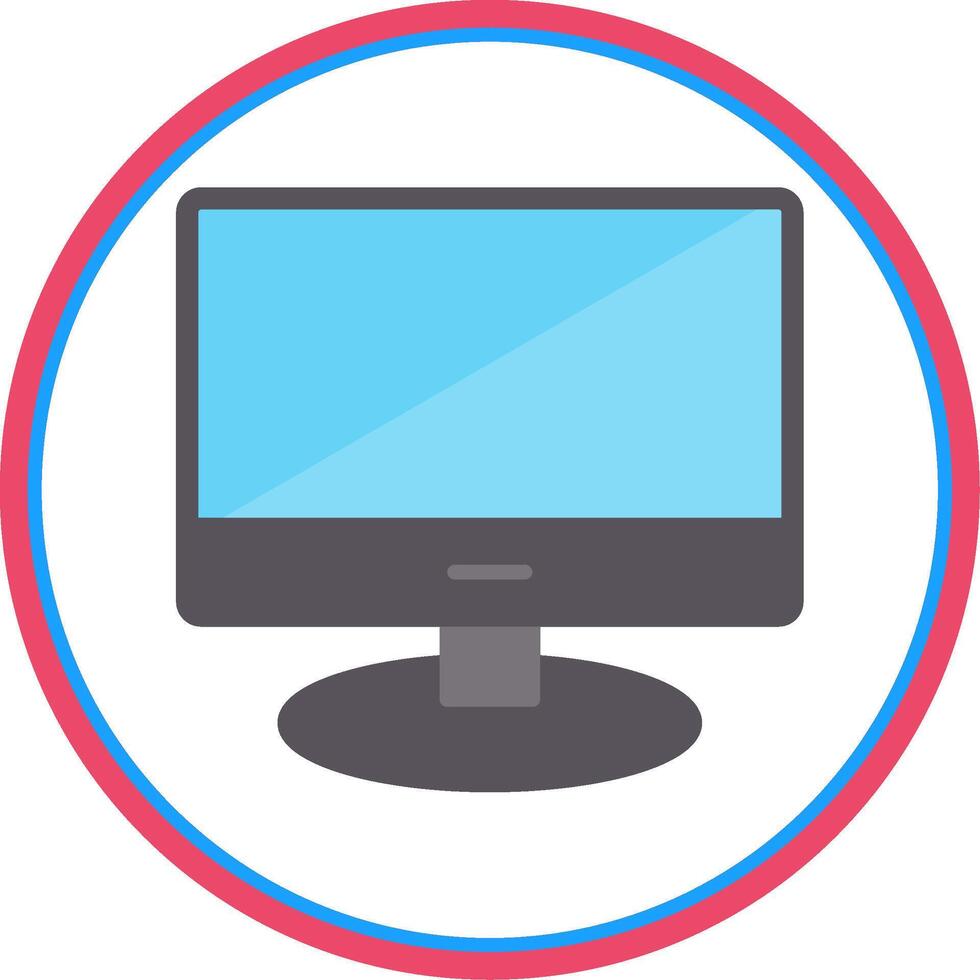 Lcd Flat Circle Icon vector
