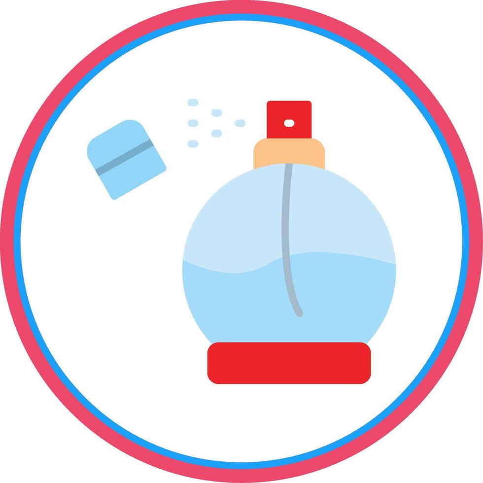 Perfume Flat Circle Icon vector