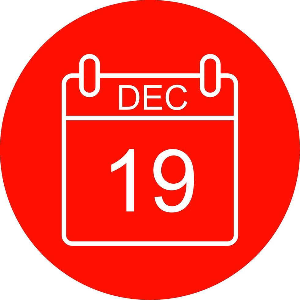 December Multi Color Circle Icon vector