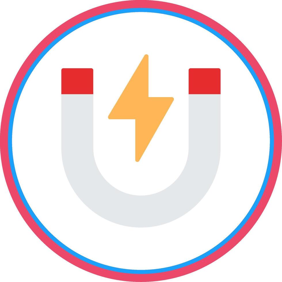 Magnet Flat Circle Icon vector