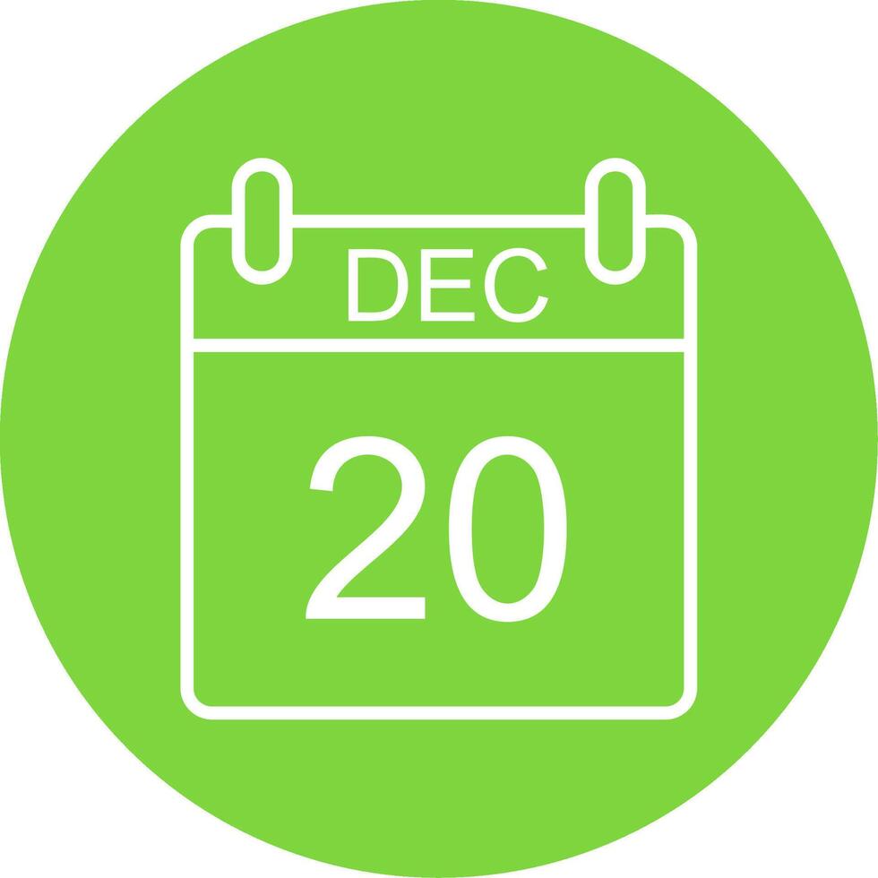 December Multi Color Circle Icon vector