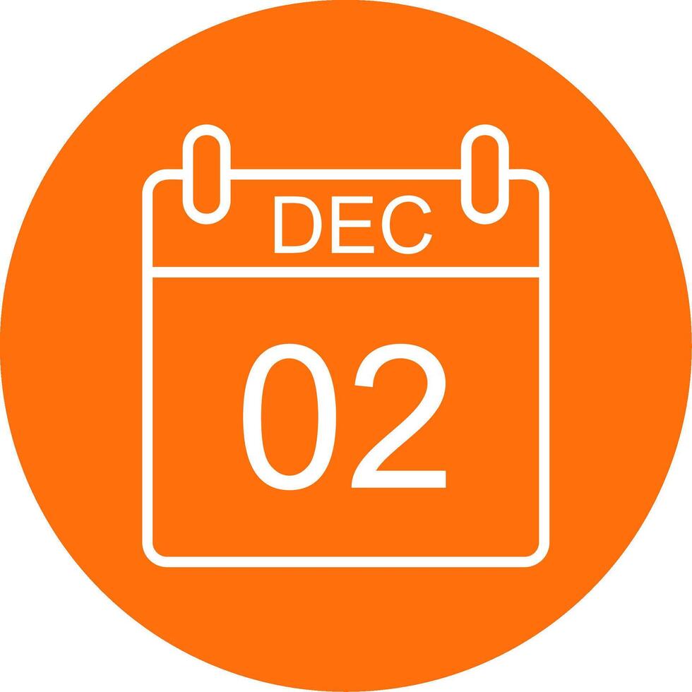 December Multi Color Circle Icon vector