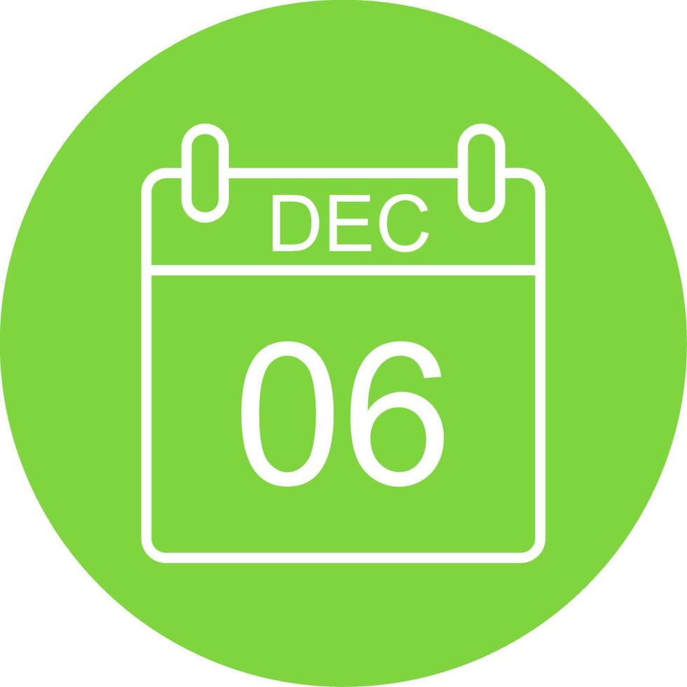 December Multi Color Circle Icon vector