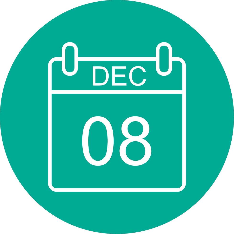 December Multi Color Circle Icon vector