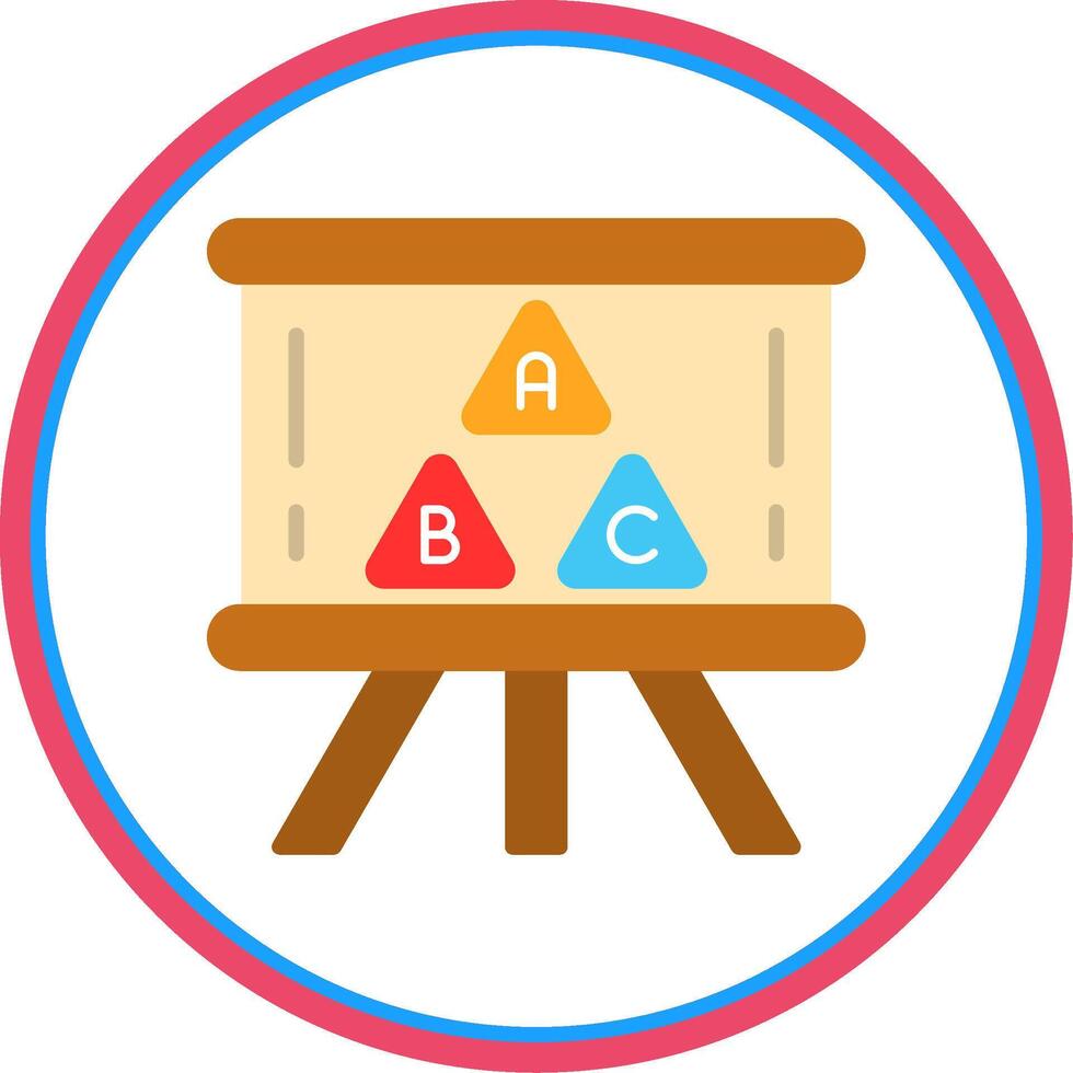 Blackboard Flat Circle Icon vector