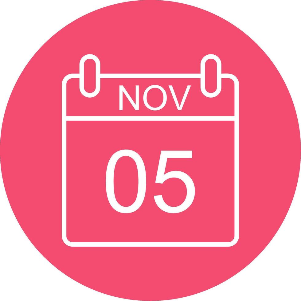 November Multi Color Circle Icon vector