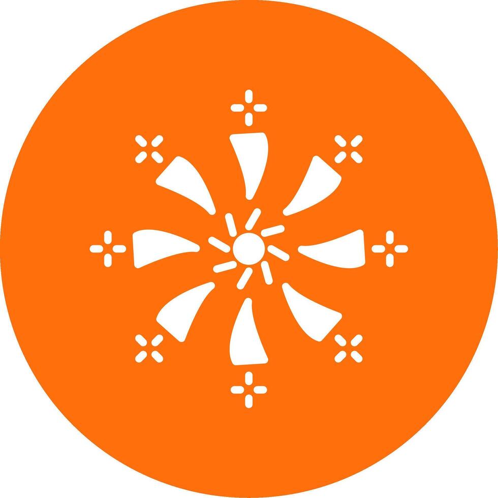 Firework Multi Color Circle Icon vector