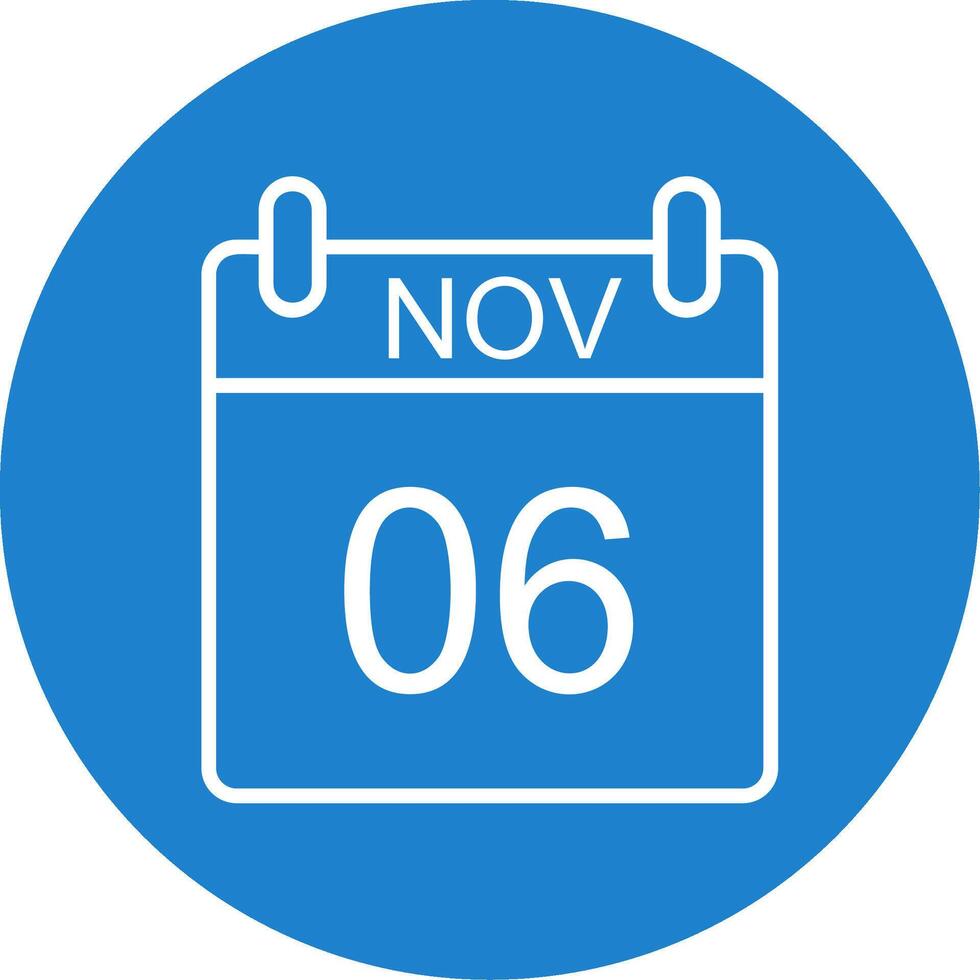 November Multi Color Circle Icon vector