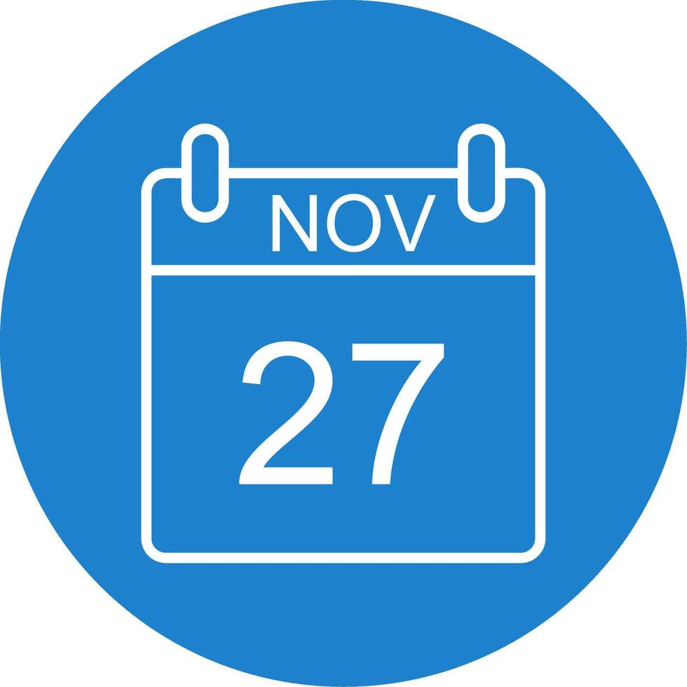 November Multi Color Circle Icon vector