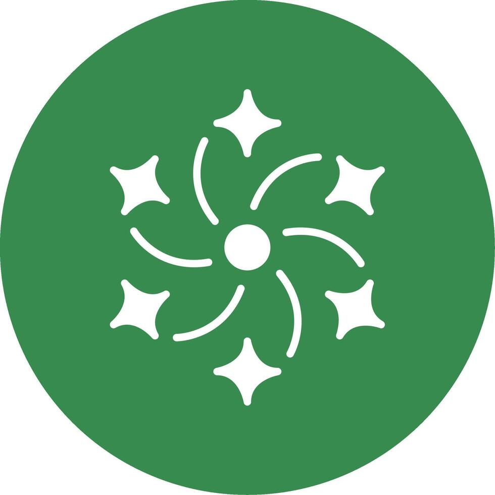 Firework Multi Color Circle Icon vector