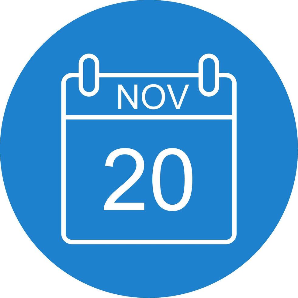 November Multi Color Circle Icon vector