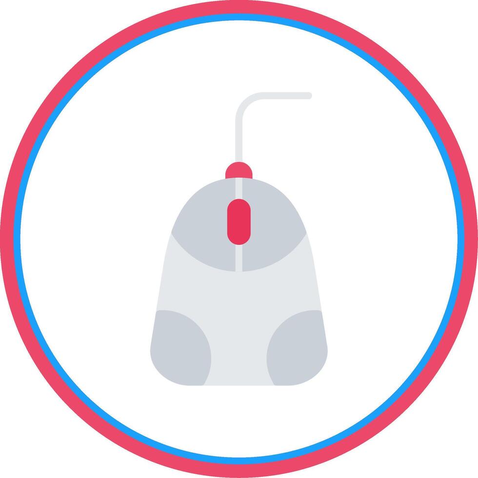 Mouse Flat Circle Icon vector
