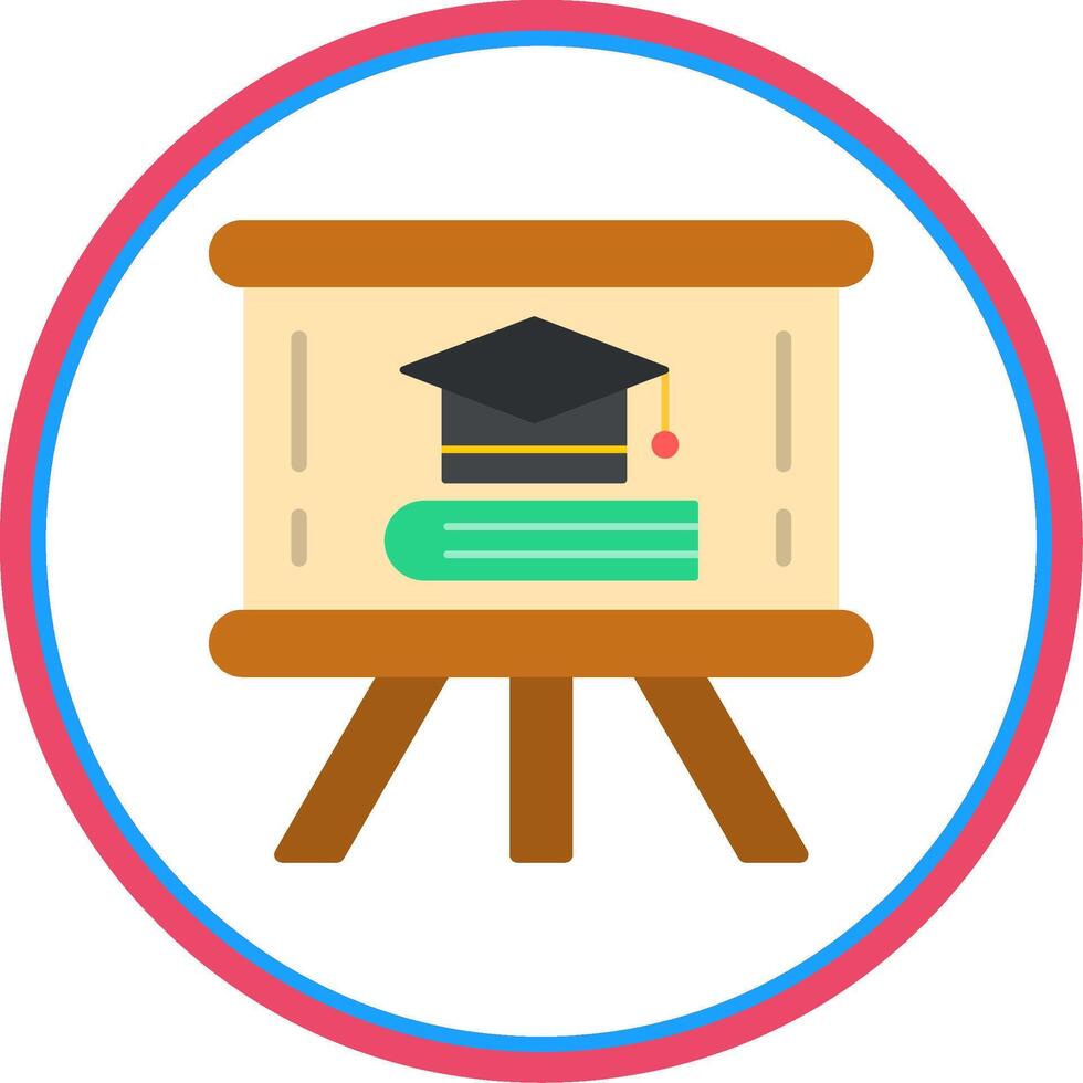 Blackboard Flat Circle Icon vector