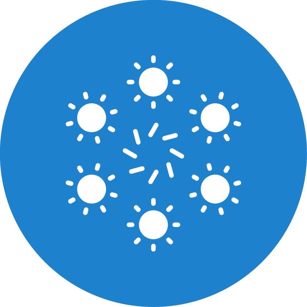 Firework Multi Color Circle Icon vector