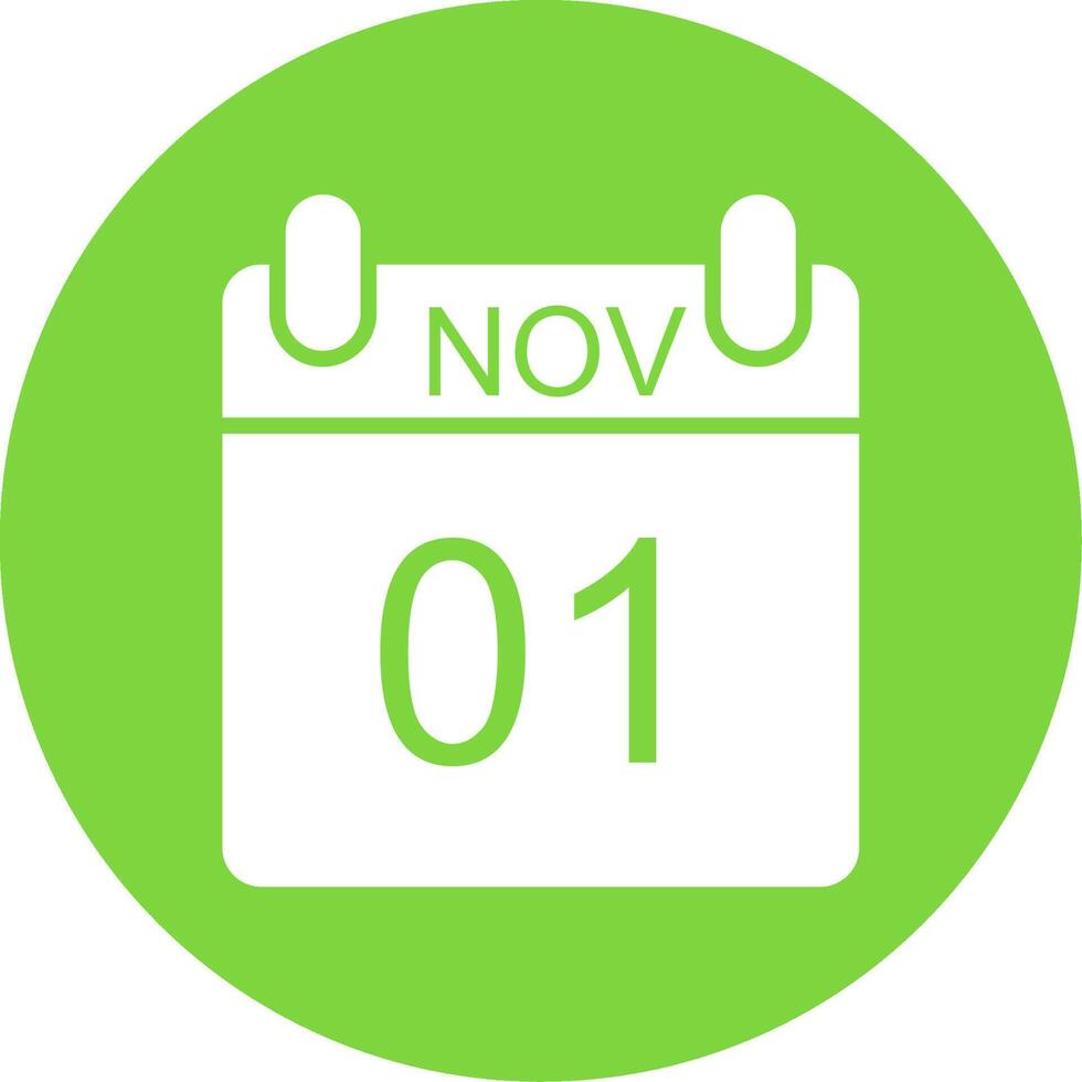 November Multi Color Circle Icon vector