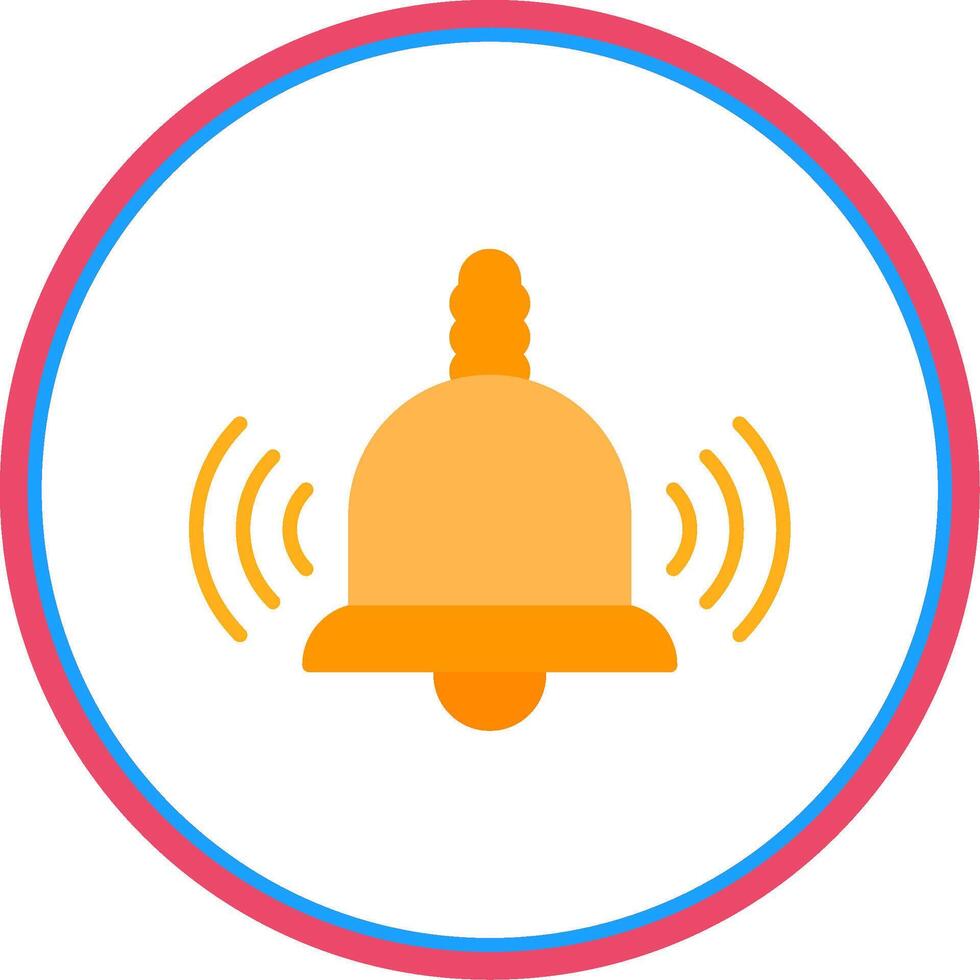 Bell Flat Circle Icon vector