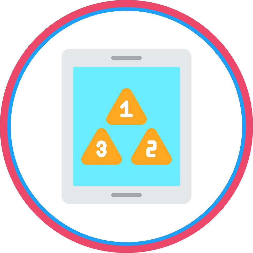 Tablet Flat Circle Icon vector