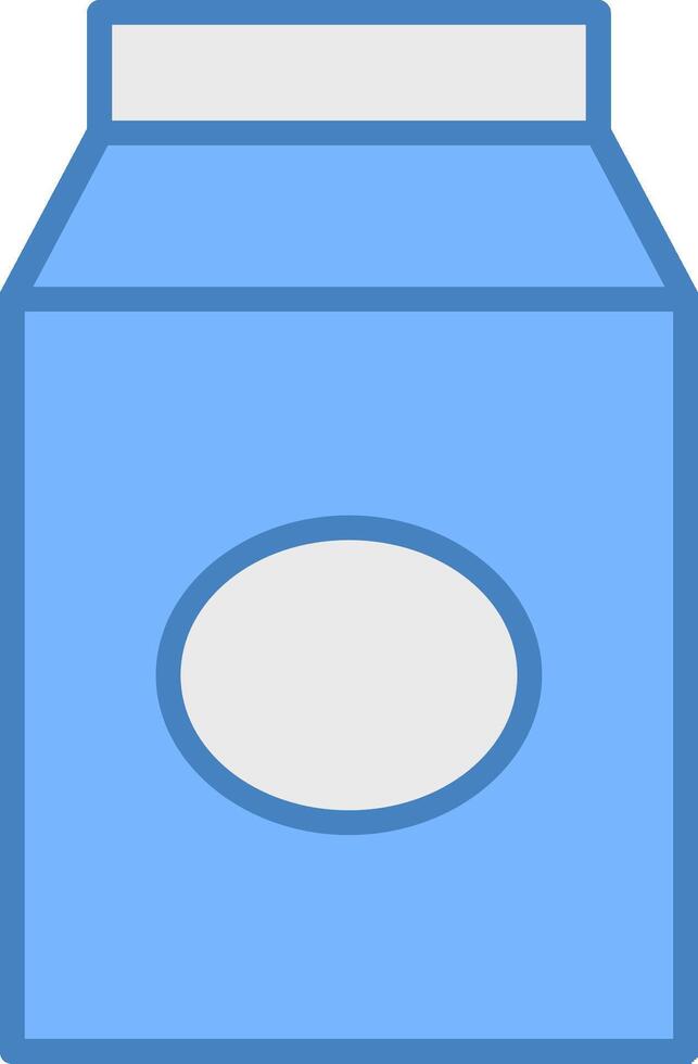 Milk Line Filled Blue Icon vector