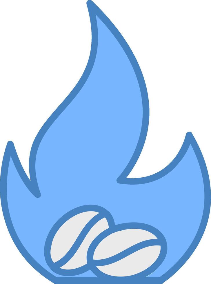 Beans Line Filled Blue Icon vector