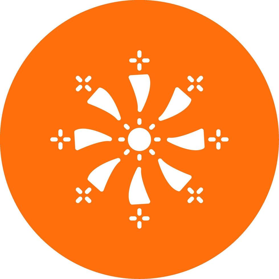 Firework Multi Color Circle Icon vector