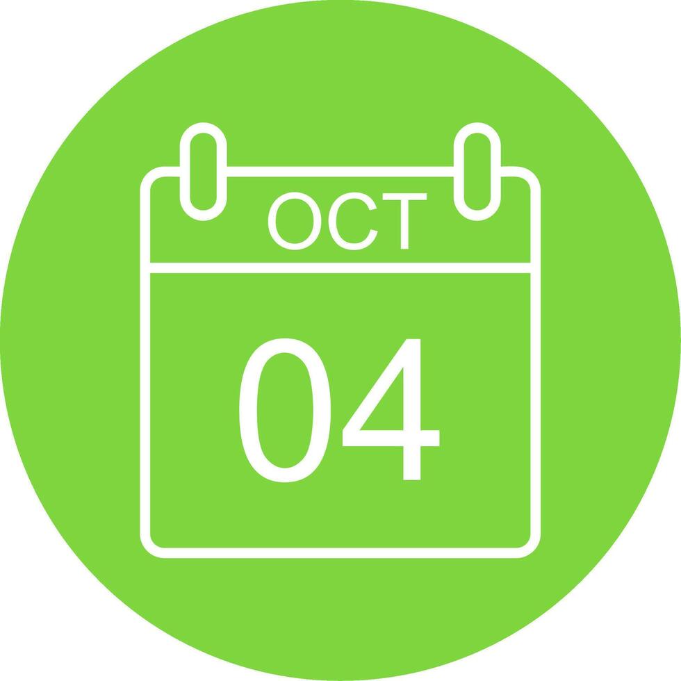 October Multi Color Circle Icon vector