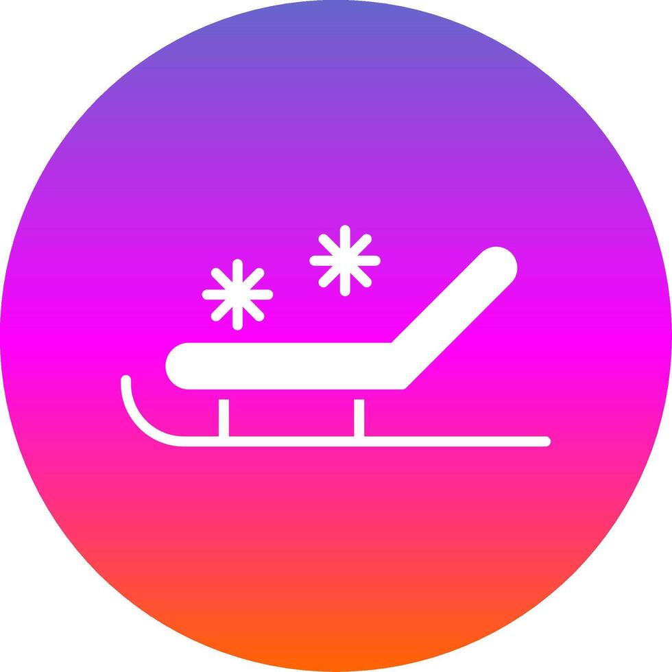 Sled Glyph Gradient Circle Icon Design vector