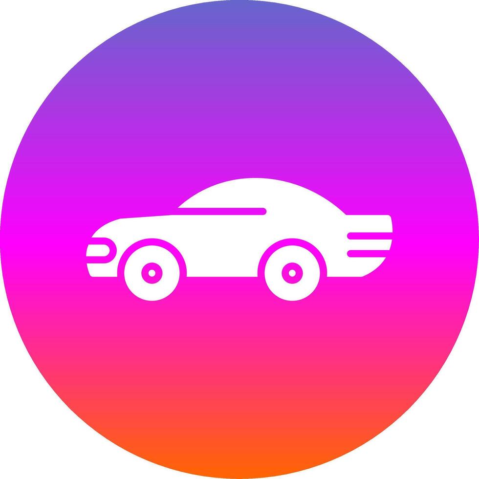 Car Glyph Gradient Circle Icon Design vector