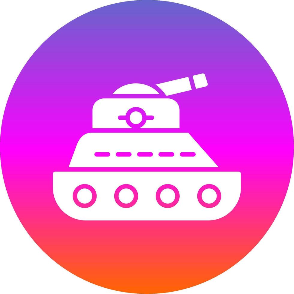 tanque glifo degradado circulo icono diseño vector