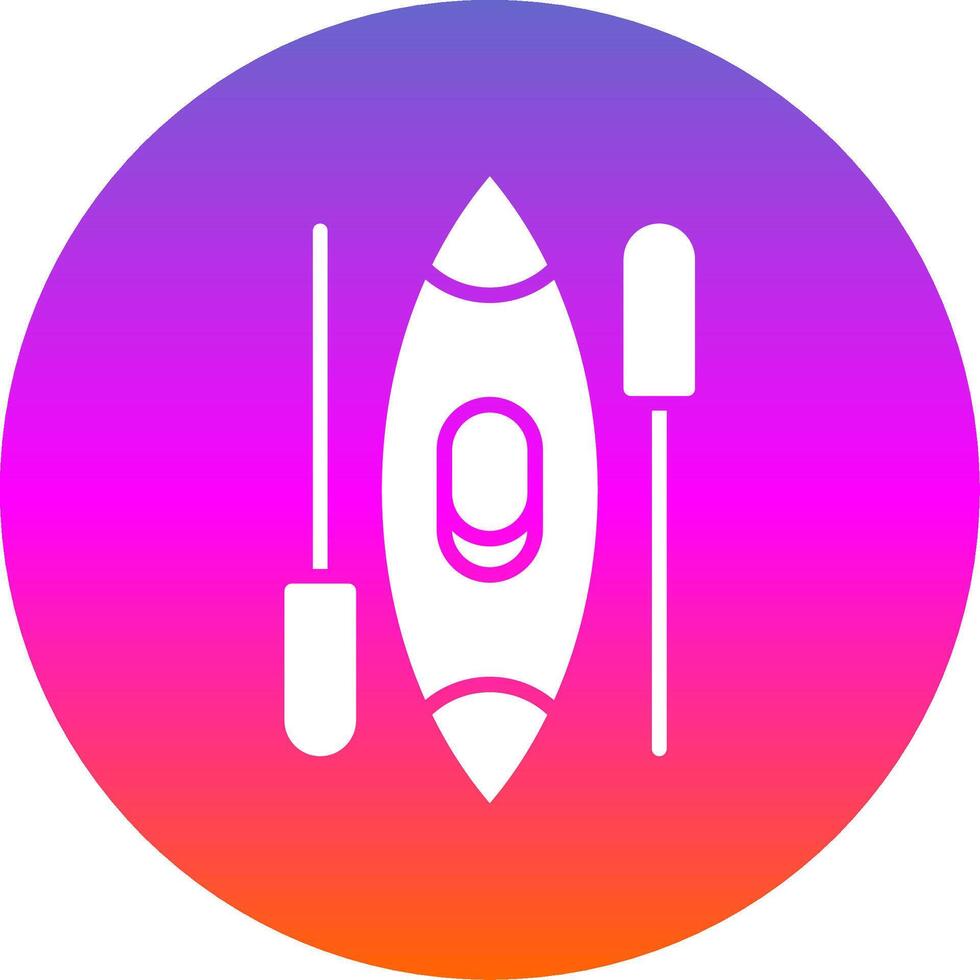 Canoe Glyph Gradient Circle Icon Design vector