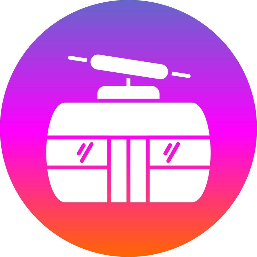 Cableway Glyph Gradient Circle Icon Design vector