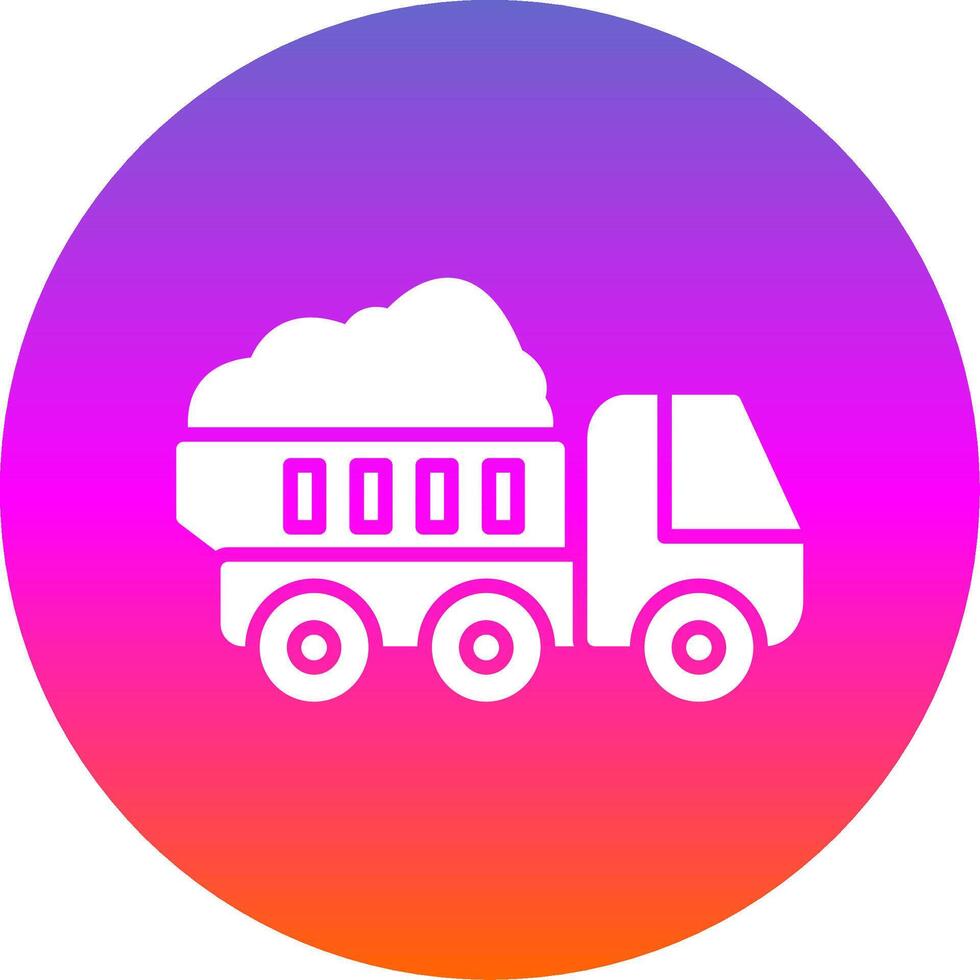 Dumper Truck Glyph Gradient Circle Icon Design vector