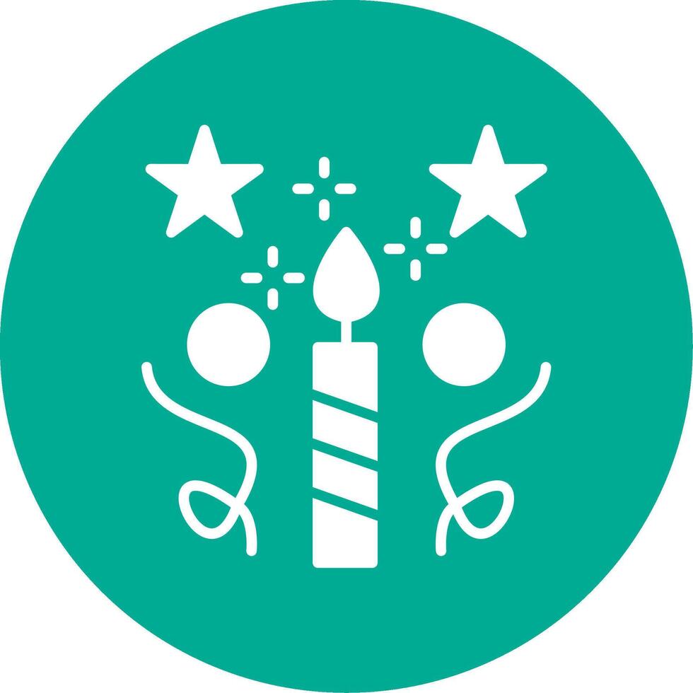Candle Multi Color Circle Icon vector
