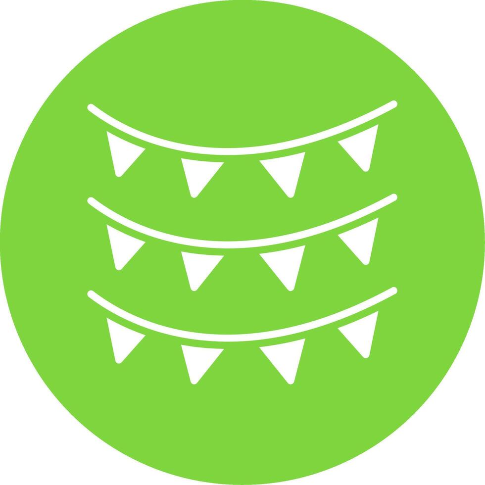 Bunting Multi Color Circle Icon vector