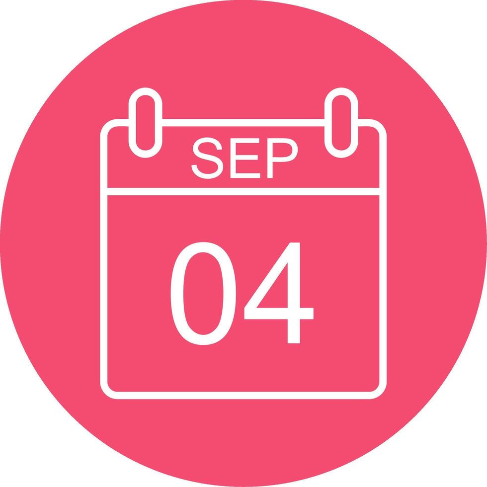 September Multi Color Circle Icon vector