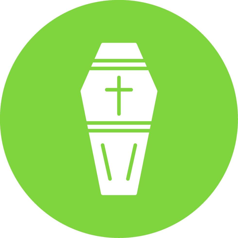 Coffin Multi Color Circle Icon vector