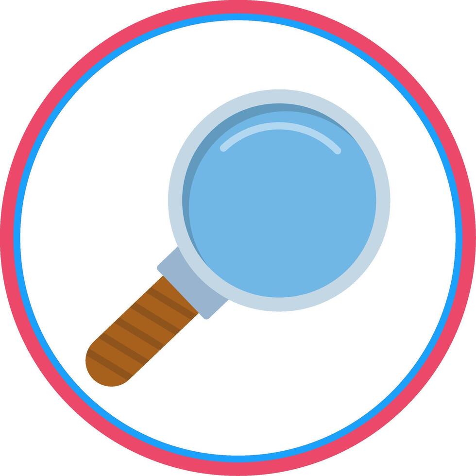 Search Flat Circle Icon vector