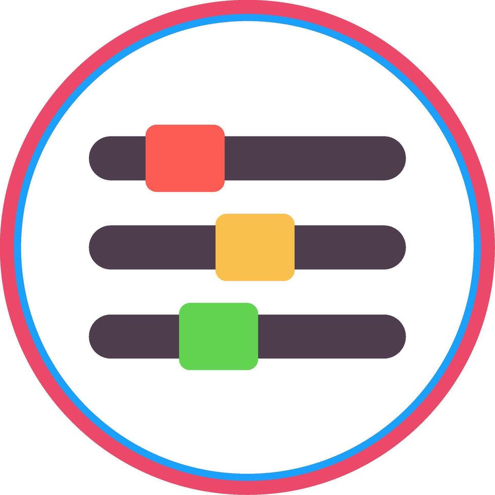 Volume Control Flat Circle Icon vector