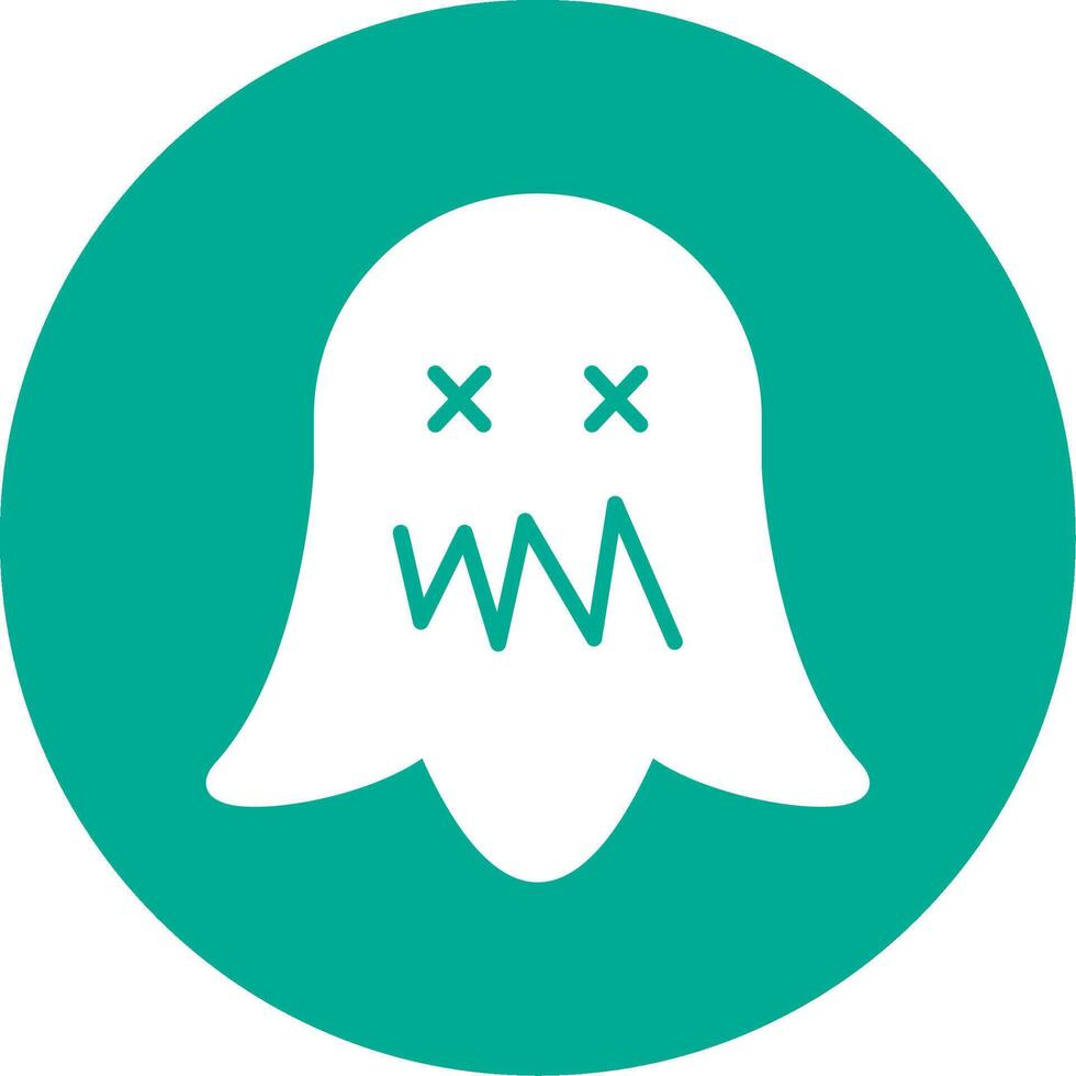 Ghost Multi Color Circle Icon vector
