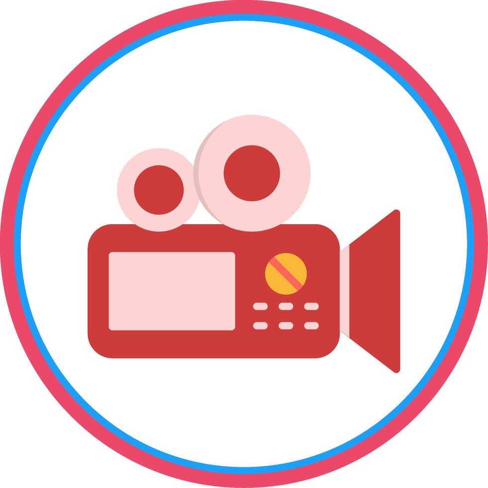Camera Flat Circle Icon vector