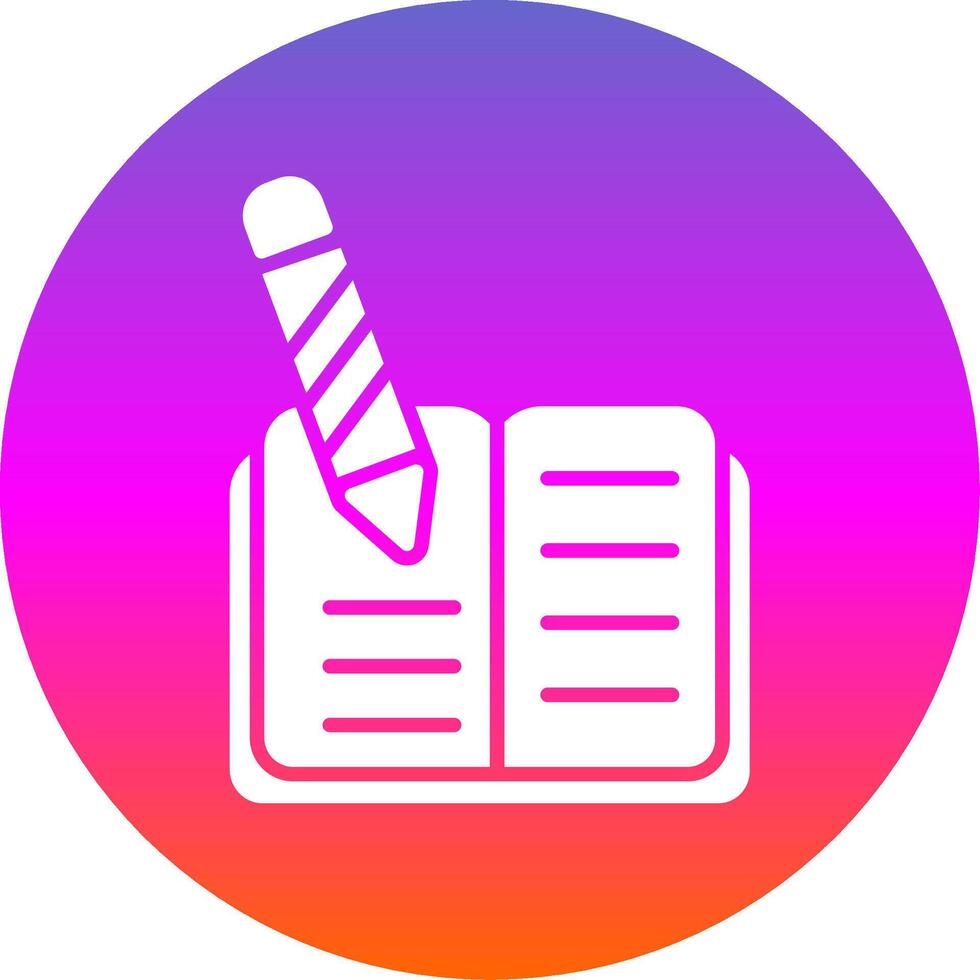 Homework Glyph Gradient Circle Icon Design vector