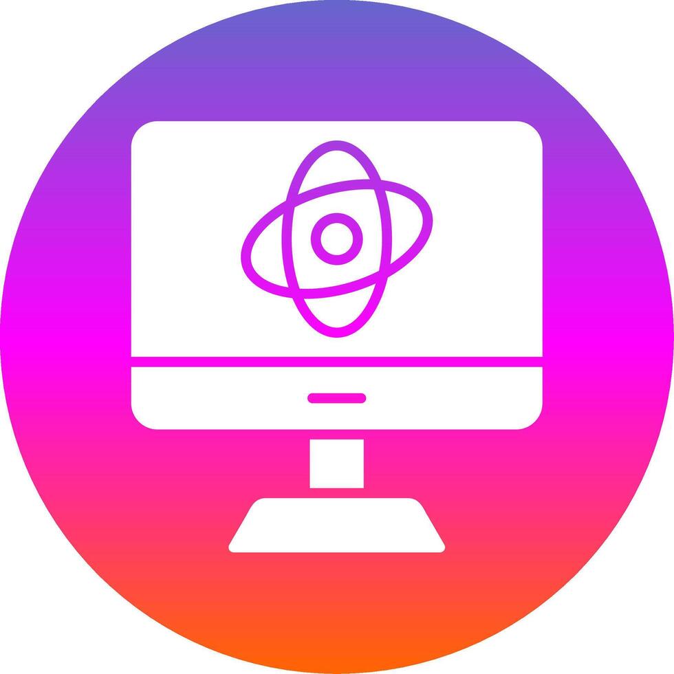 Computer Science Glyph Gradient Circle Icon Design vector