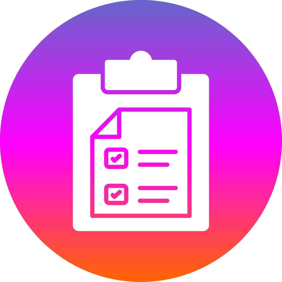 Passed Glyph Gradient Circle Icon Design vector